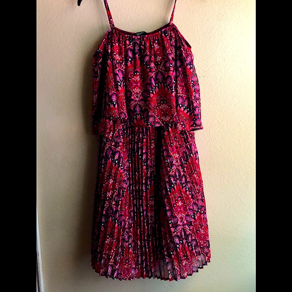GLAMOUR FLORAL COLD SHOULDER DRESS